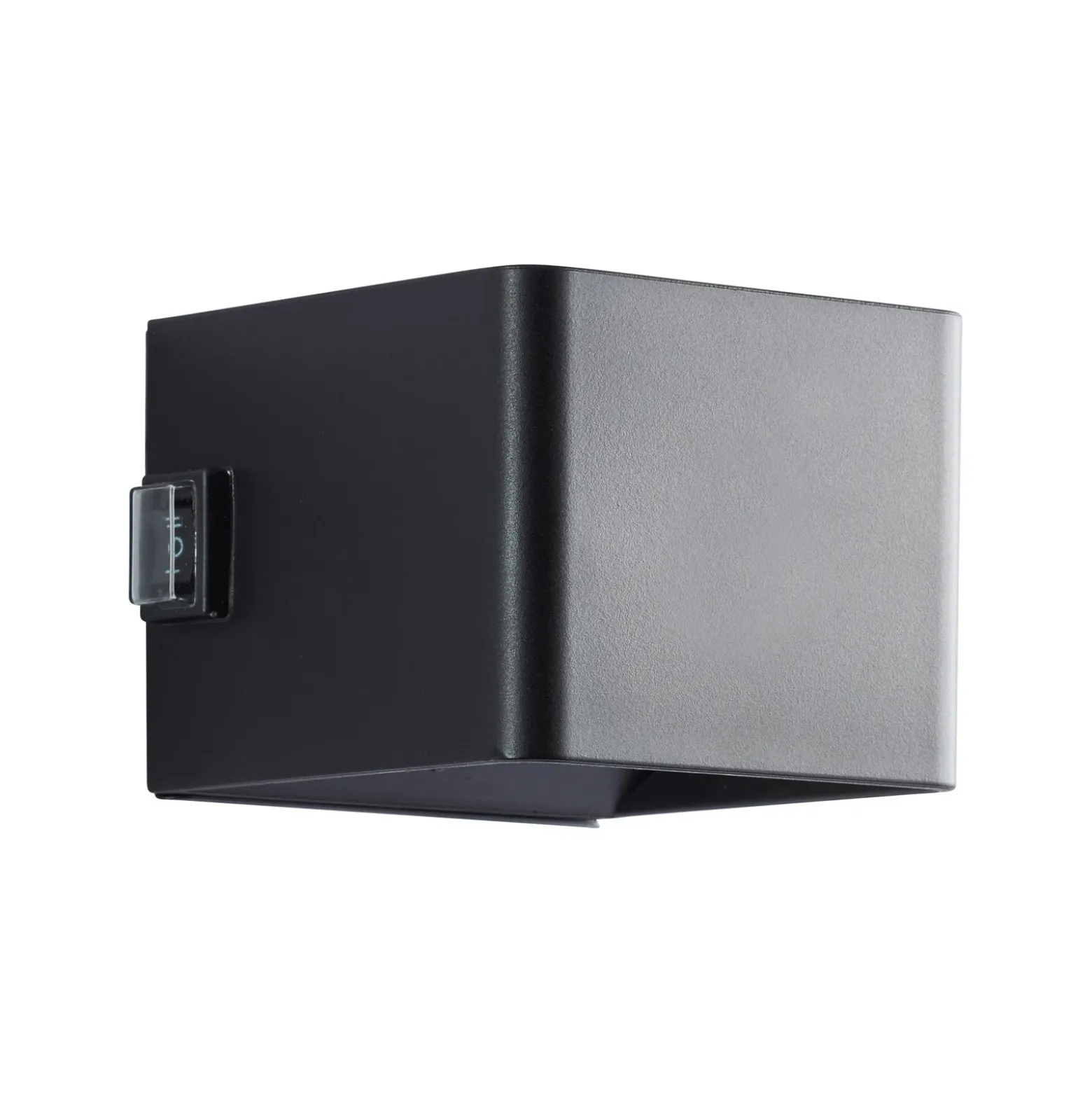 Aplique para exterior recargable LED Iseo, negro, ancho 10 cm, sensor