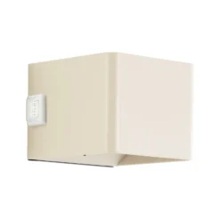 Aplique para exterior recargable LED Iseo, beige, ancho 10 cm, sensor