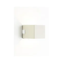 Aplique para exterior recargable LED Iseo, beige, ancho 10 cm, sensor