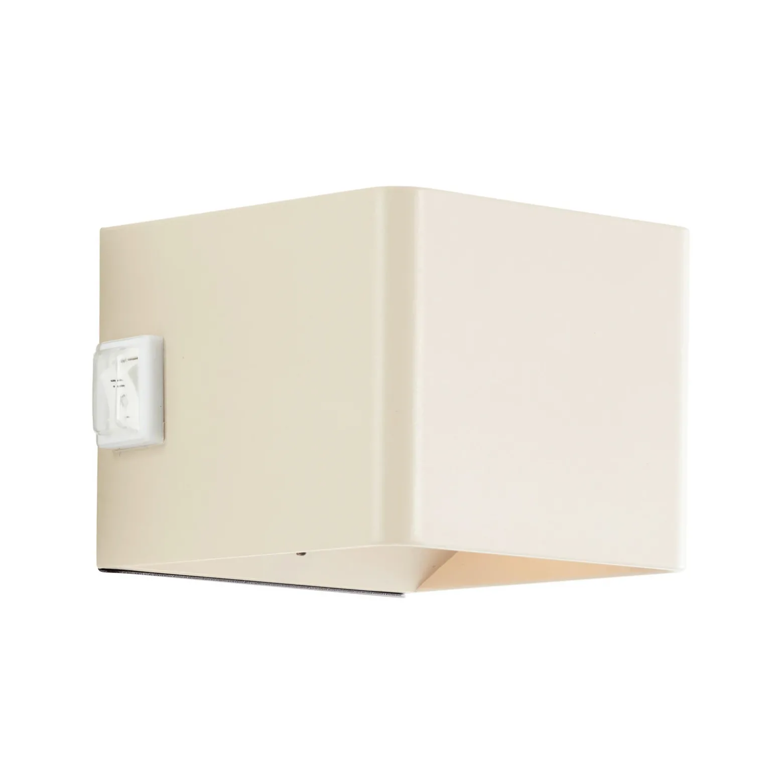 Aplique para exterior recargable LED Iseo, beige, ancho 10 cm, sensor