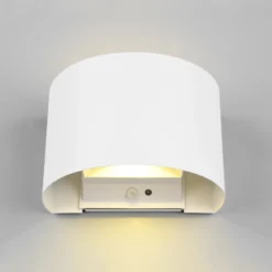 Aplique para exterior recargable LED Talent, blanco, anchura 16 cm, sensor