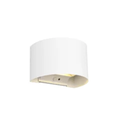 Aplique para exterior recargable LED Talent, blanco, anchura 16 cm, sensor