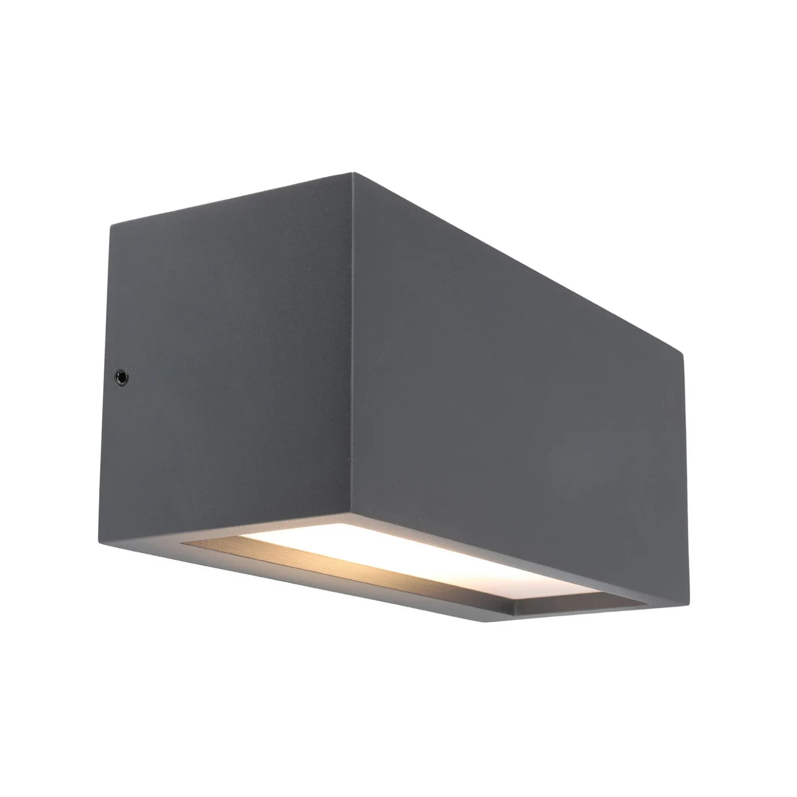 Aplique para exterior Rilongo cerrada, arriba/abajo, aluminio, gris oscuro
