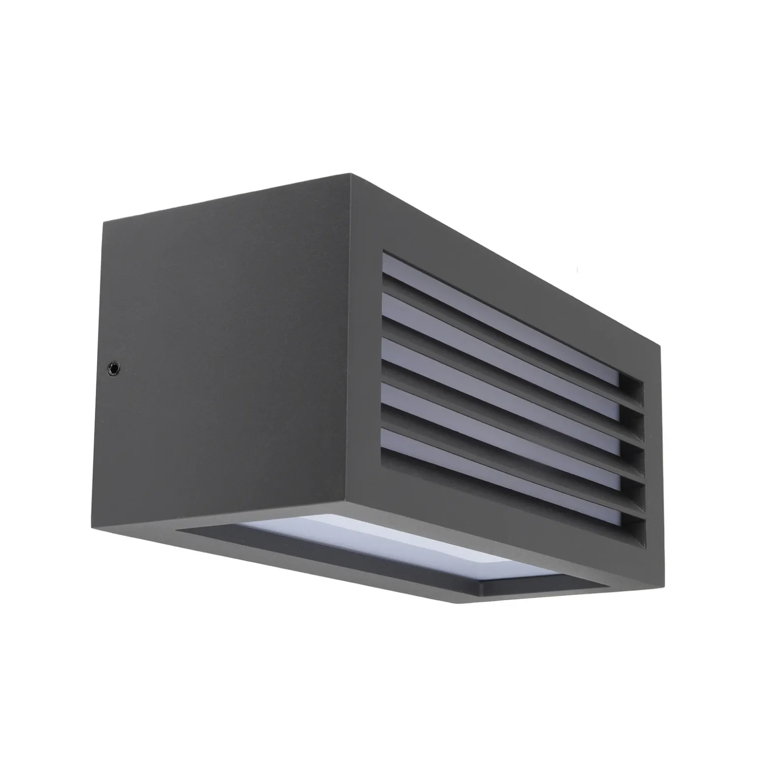 Aplique para exterior Rilongo difuminado, arriba/abajo, aluminio, gris oscuro