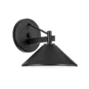 Aplique para exterior Ripley, negro, 20 cm de ancho, metal, IP44