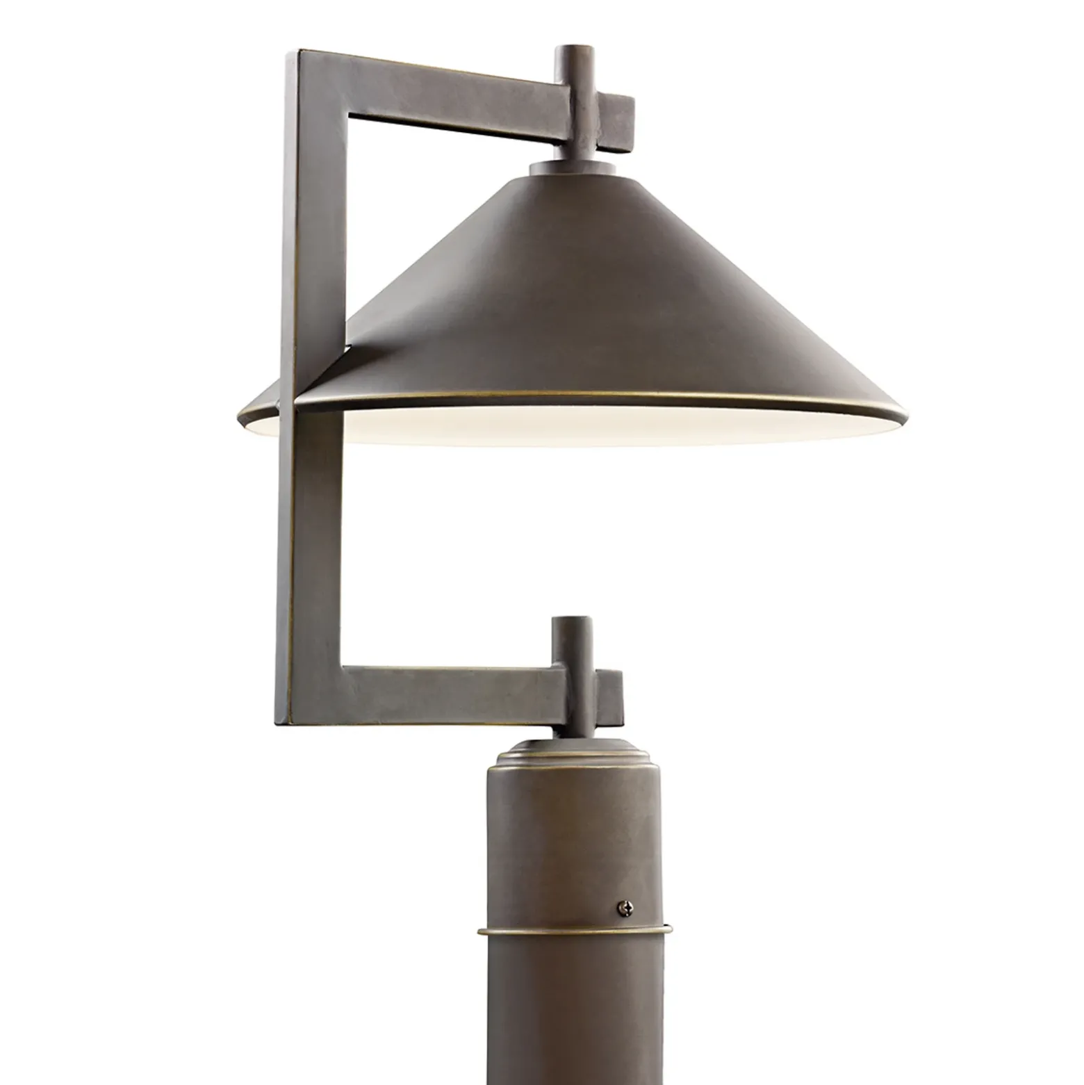 Aplique para exterior Ripley, bronce envejecido, 20 cm de ancho, metal, IP44