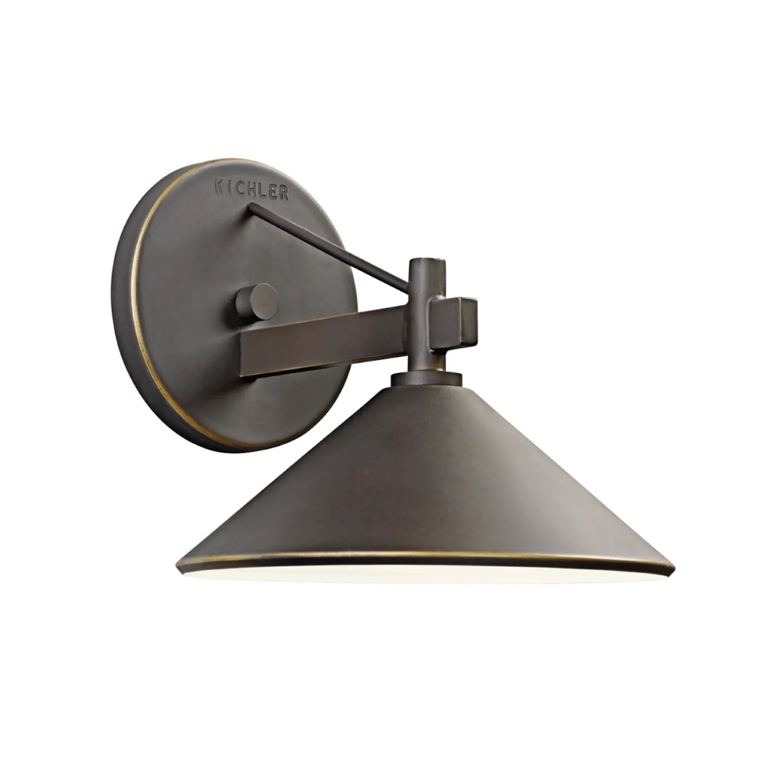 Aplique para exterior Ripley, bronce envejecido, 20 cm de ancho, metal, IP44