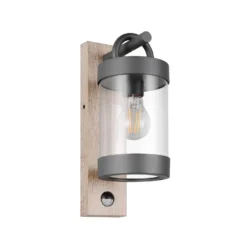 Aplique para exterior Sambesi, aspecto madera, aluminio fundido a presión,