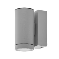 Aplique para exterior ShoreLine Pro Round, gris claro, GU10