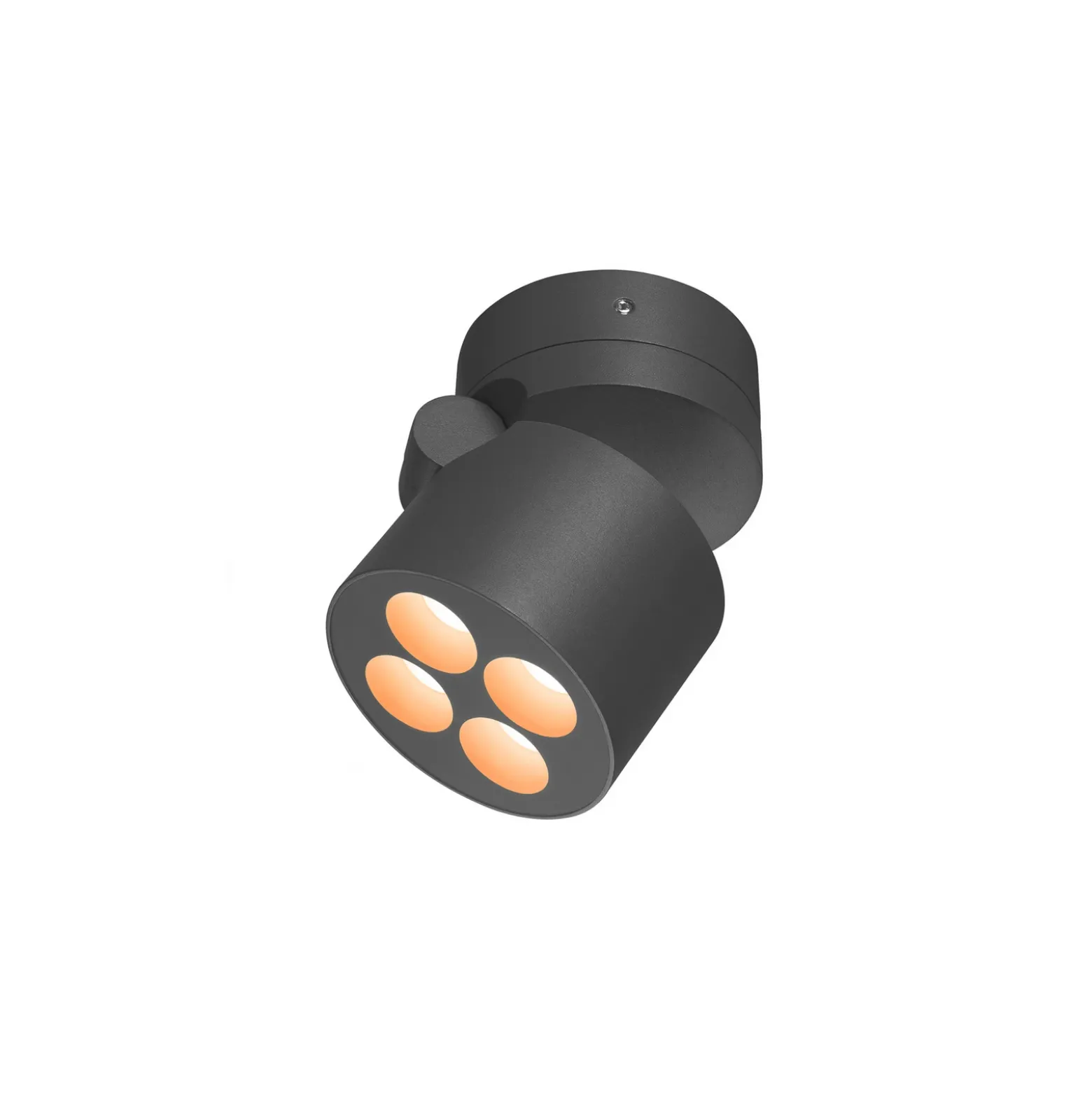 Aplique para exterior SLV LED R-Cube, antracita, aluminio, Ø 10 cm