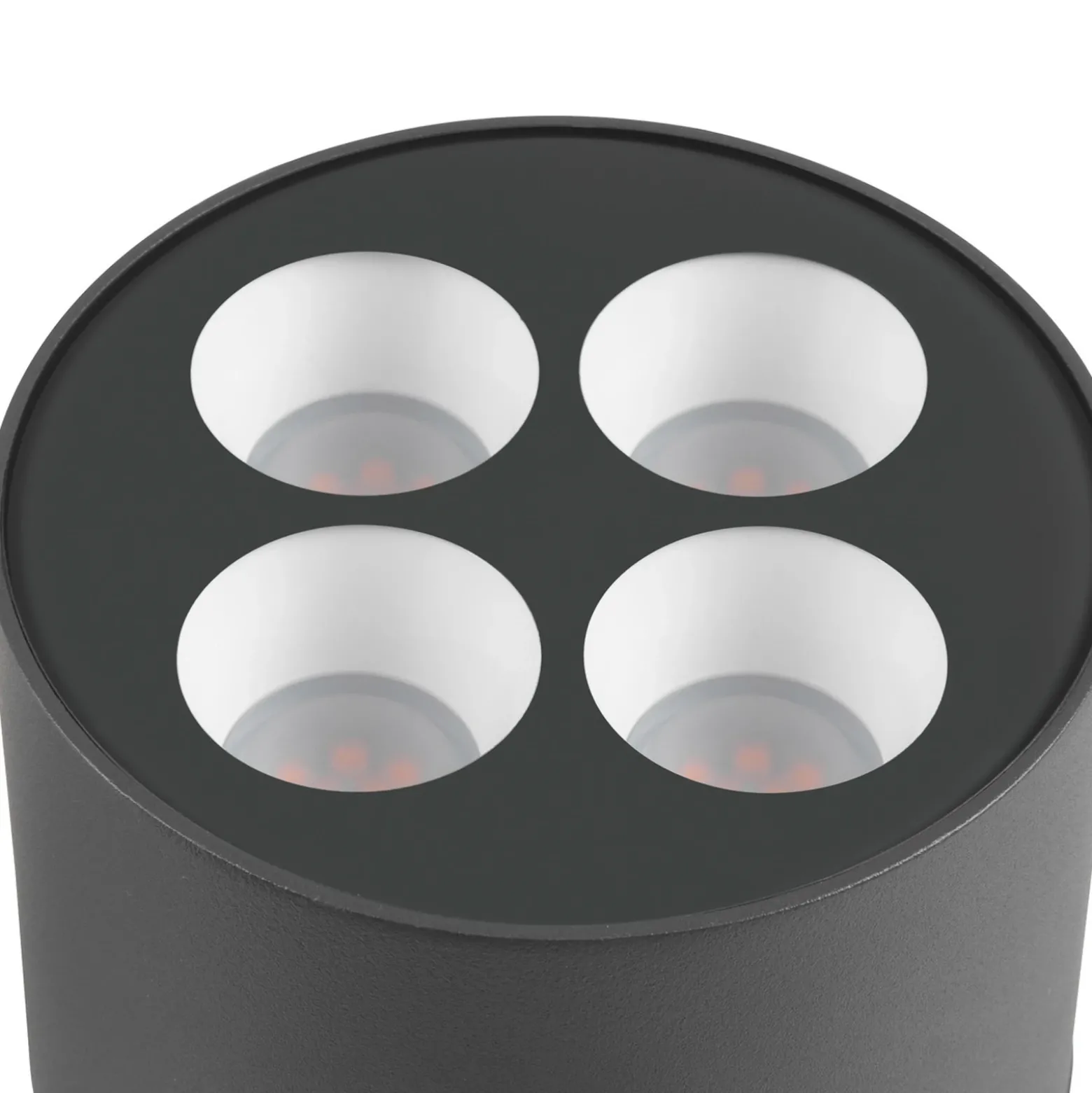 Aplique para exterior SLV LED R-Cube, antracita, aluminio, Ø 10 cm