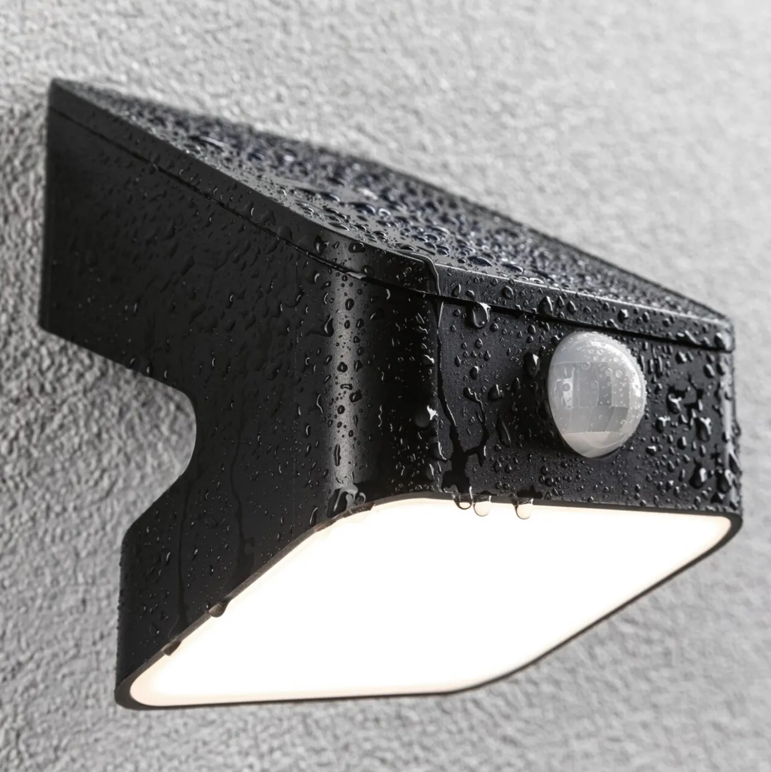Aplique para exterior solar Lesly de Paulmann, color antracita, con sensor, IP65