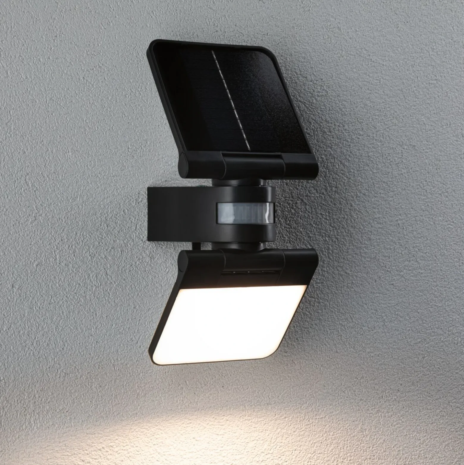 Aplique para exterior solar Lesla de Paulmann, color antracita, con sensor, IP65