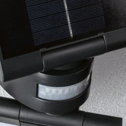 Aplique para exterior solar Lesla de Paulmann, color antracita, con sensor, IP65