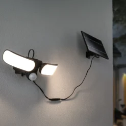 Aplique para exterior solar Paulmann Sonlig, color antracita, con sensor, IP65