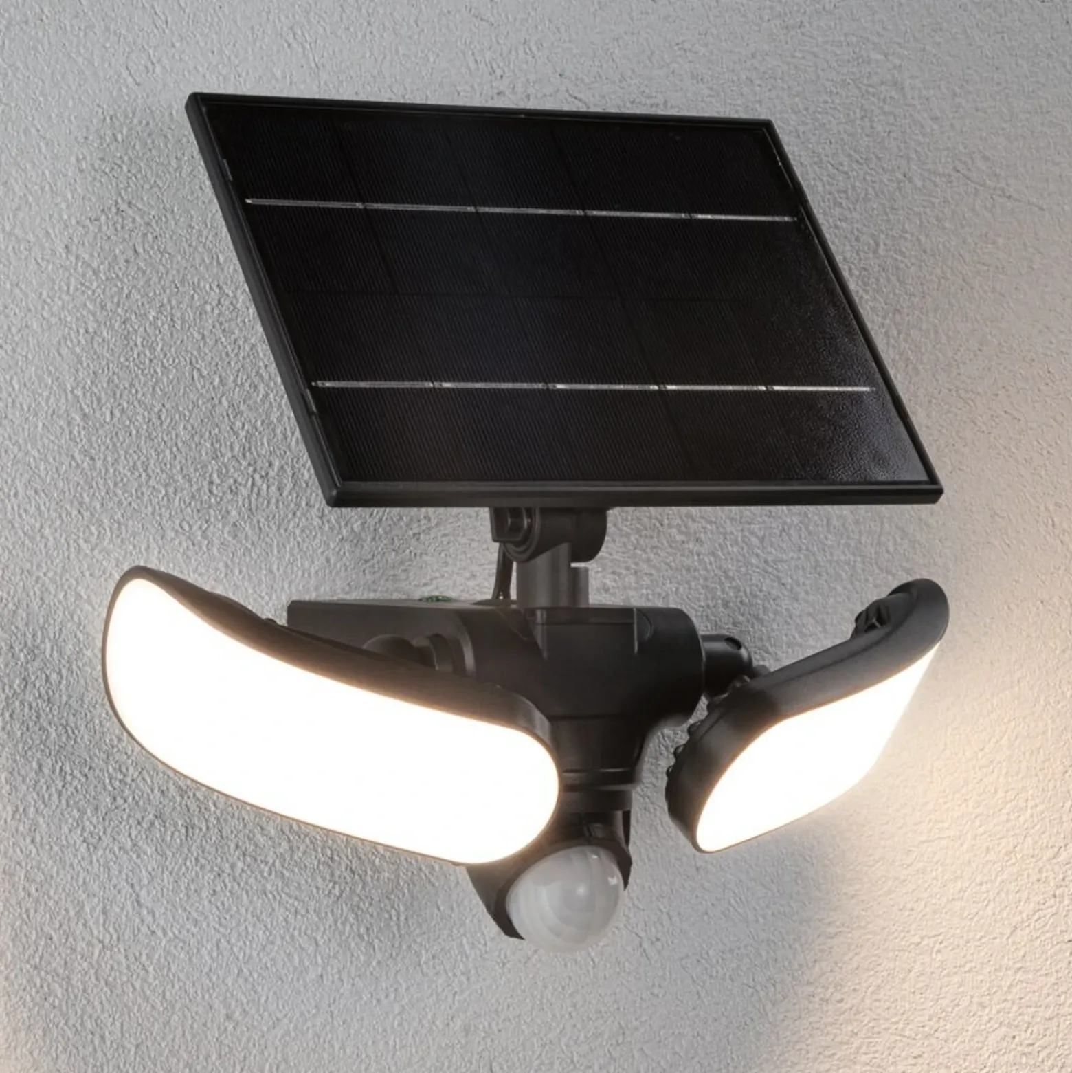 Aplique para exterior solar Paulmann Sonlig, color antracita, con sensor, IP65