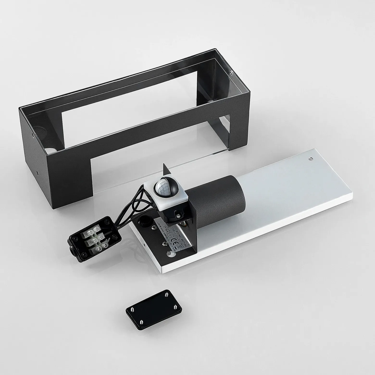 Aplique para exterior Tilian de Lindby, sensor, altura 25 cm, antracita