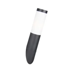 Aplique para exterior Trioto, negro mate, altura 39 cm, acero inoxidable