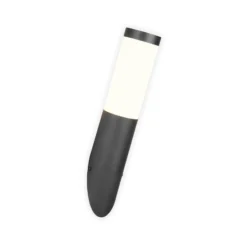 Aplique para exterior Trioto, negro mate, altura 39 cm, acero inoxidable