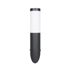 Aplique para exterior Trioto, negro mate, altura 39 cm, acero inoxidable