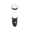 Aplique para exterior Trioto, negro mate, 39 cm de acero inoxidable, sensor