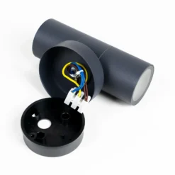 Aplique para exterior Tulimar de Prios, 2 luces, antracita, metal