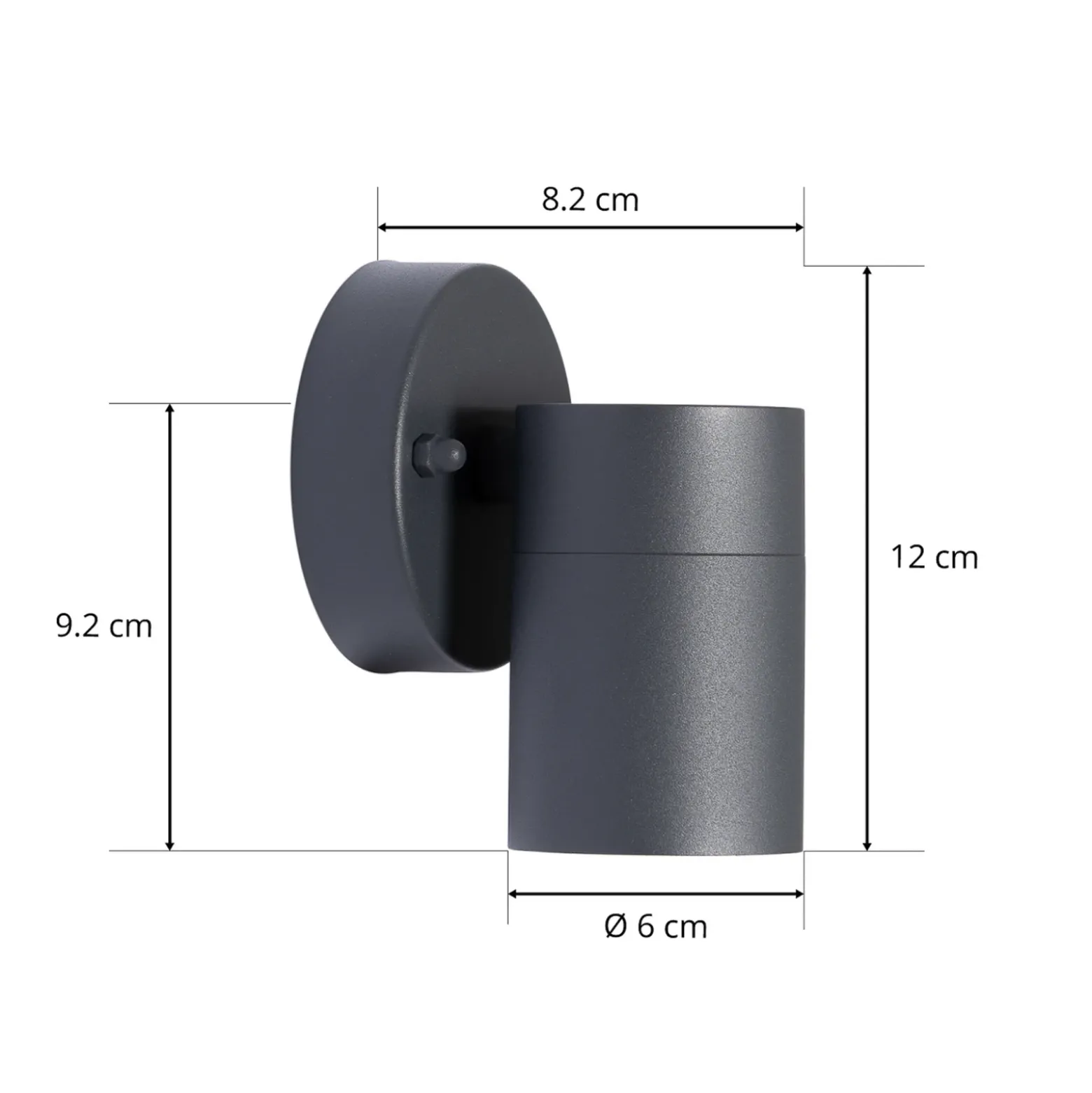 Aplique para exterior Tulimar de Prios, 1 luz, antracita, metal