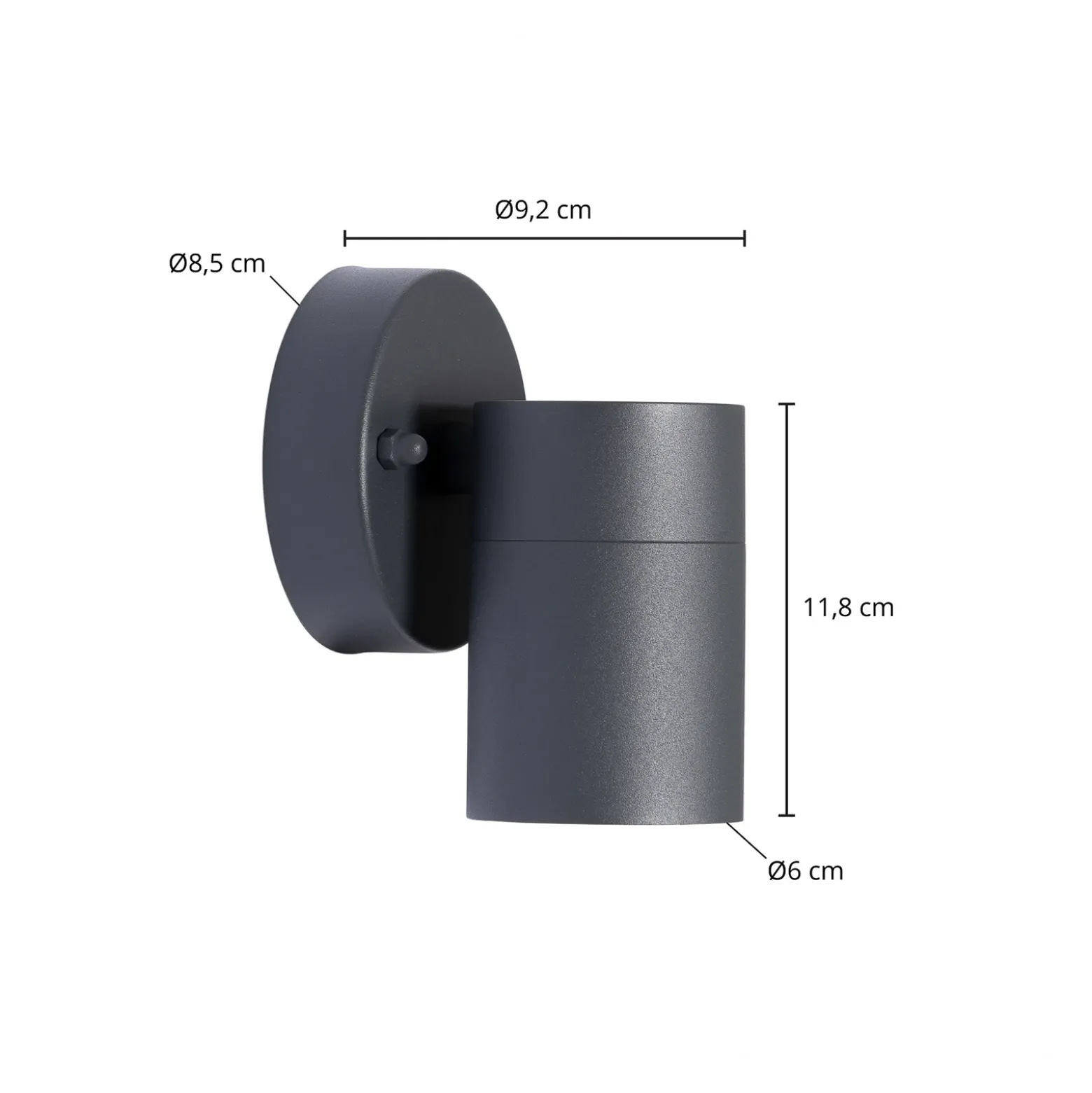 Aplique para exterior Tulimar de Prios, 1 luz, antracita, metal