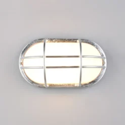 Aplique para exterior Tumen, color zinc, ancho 26 cm, metal, IP44