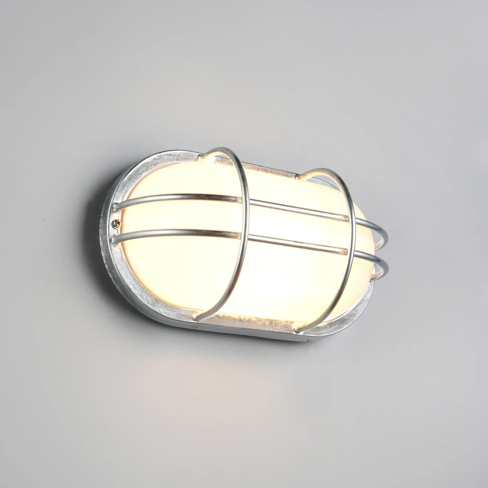 Aplique para exterior Tumen, color zinc, ancho 26 cm, metal, IP44