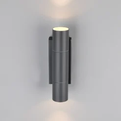 Aplique para exterior Yamuna, antracita, altura 23 cm, metal, IP65