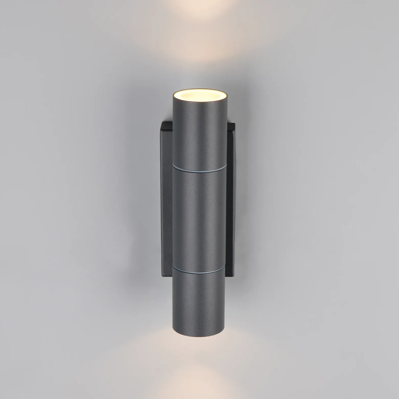 Aplique para exterior Yamuna, antracita, altura 23 cm, metal, IP65