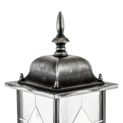 Aplique para ext. MILANO negro/plata brazo abajo
