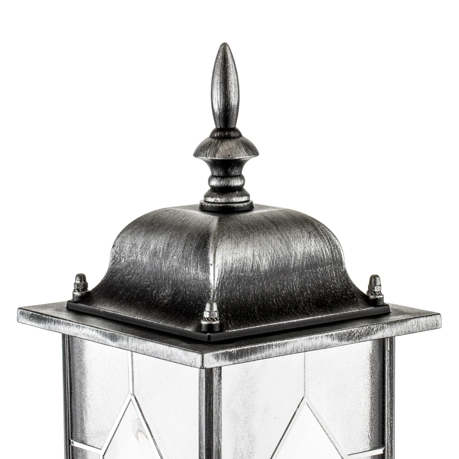 Aplique para ext. MILANO negro/plata brazo abajo