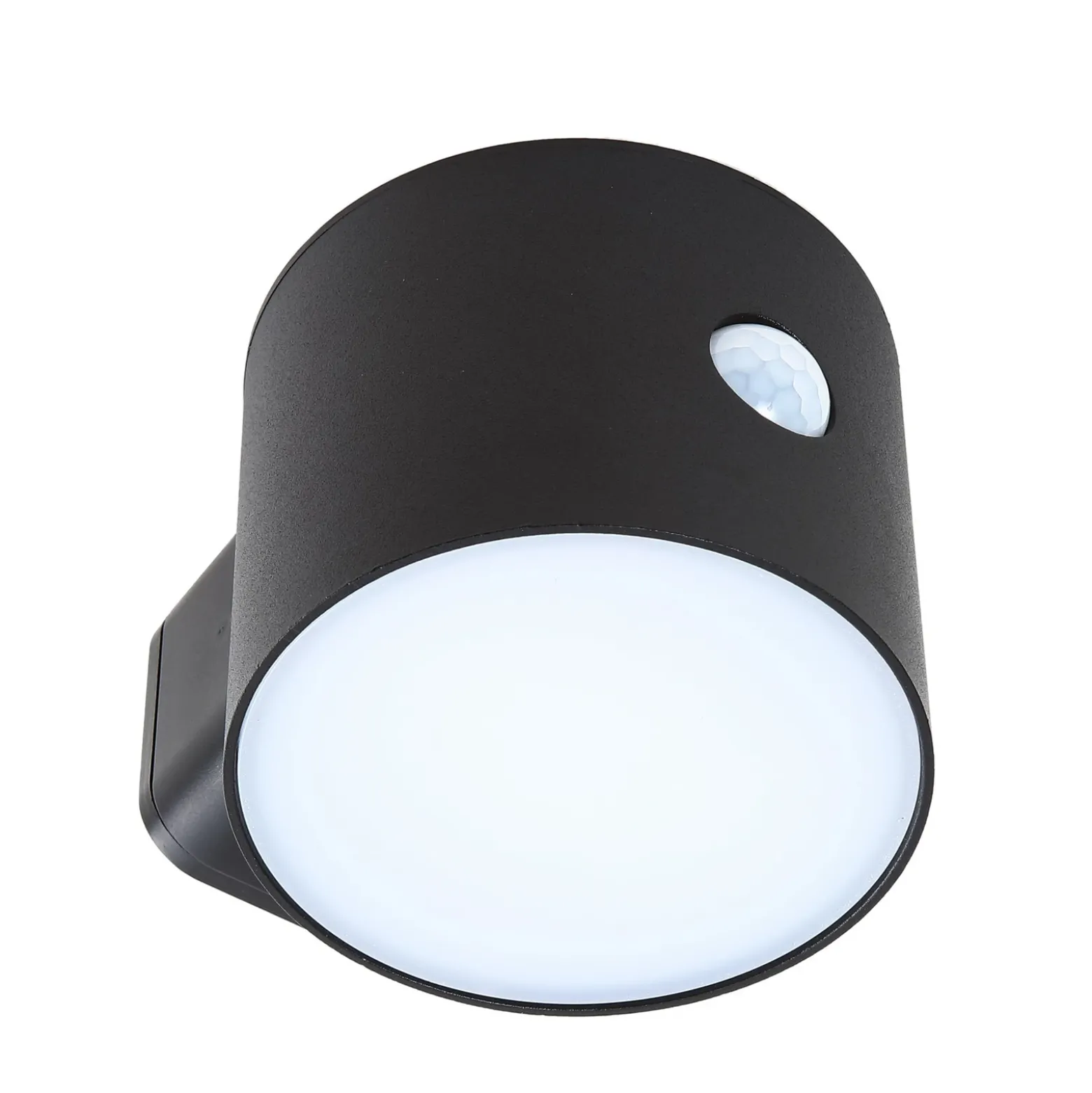 Aplique solar LED Lindby Amren, negro, ABS, sensor
