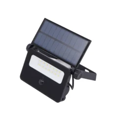 Aplique solar LED Lindby Rikard, negro, acero inoxidable