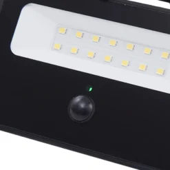 Aplique solar LED Lindby Rikard, negro, acero inoxidable