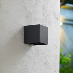Aplique solar Prios LED Lius, altura 15 cm, detector de movimiento