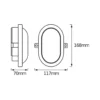 Apliqué LED para exterior BULKHEAD de OSRAM, blanca, 6 W, plástico, IP54