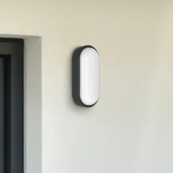 Apliqué LED para exterior MEGATRON Zella Neo XL Sensor negro IP54