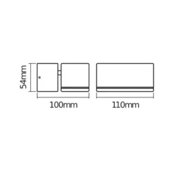 Apliqué LED para exterior OSRAM ENDURA STYLE MINI, gris oscuro, IP44