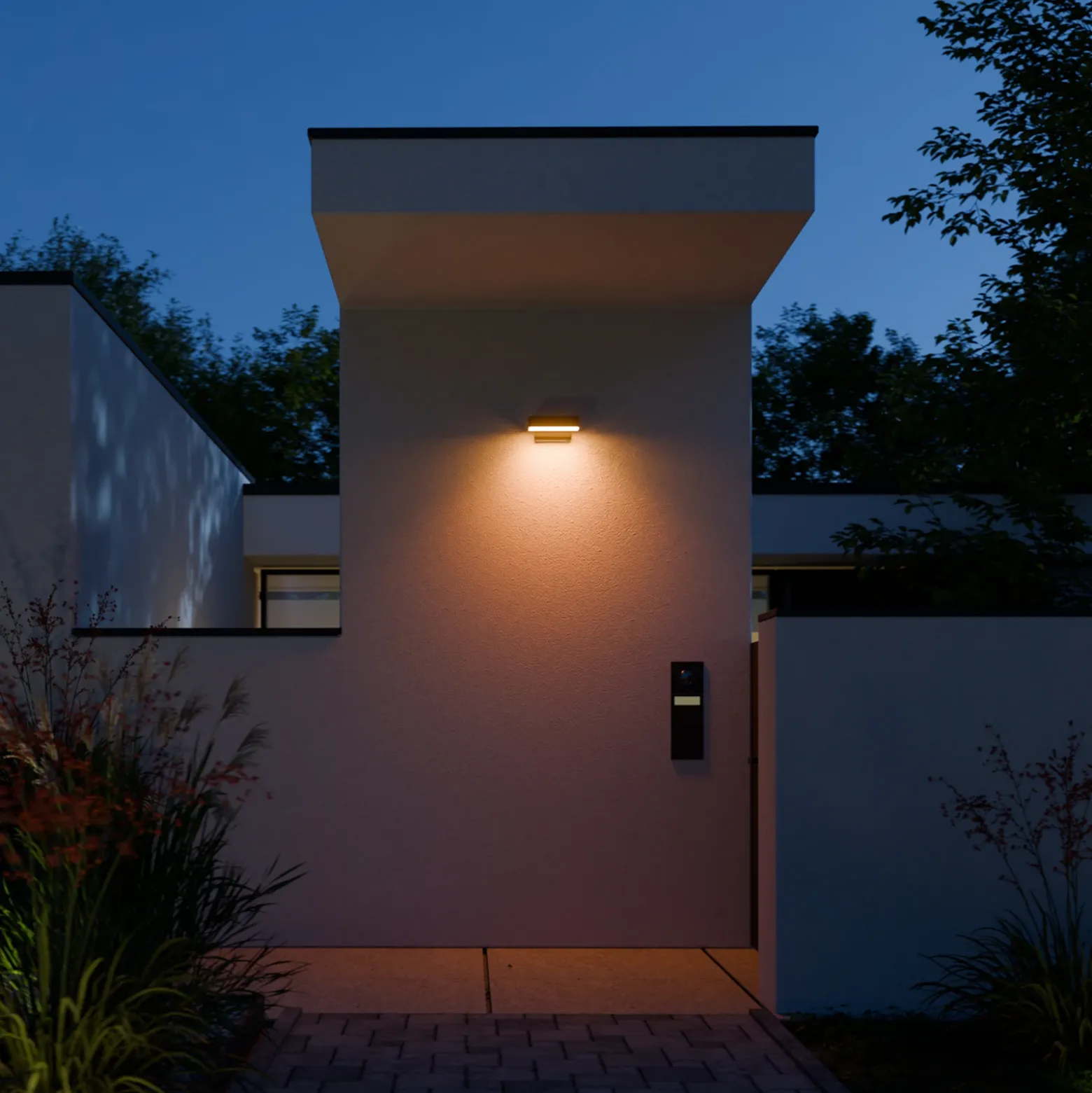 Apliqué LED para exterior STEINEL L 800 SC, antracita IP44