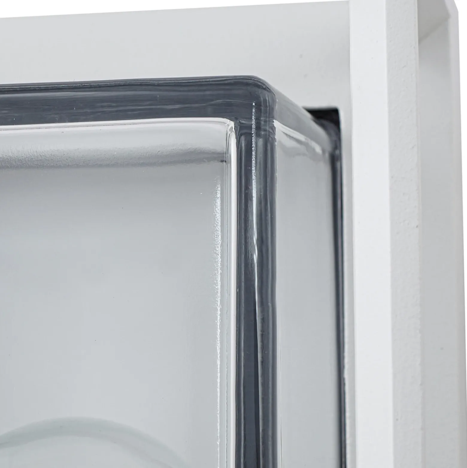 Arcchio Aplique de exterior Ismera, blanco, IP65, cristal, E27