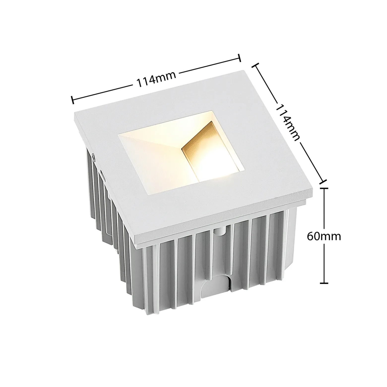 Arcchio aplique empotrable Zamo, G9, blanco, 12cm, metal, IP65