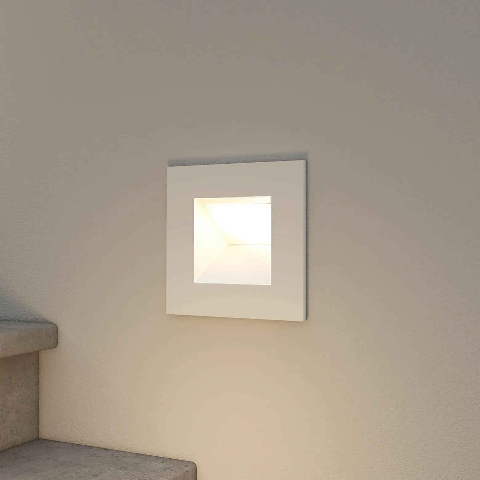 Arcchio aplique empotrable Zamo, G9, blanco, 12cm, metal, IP65