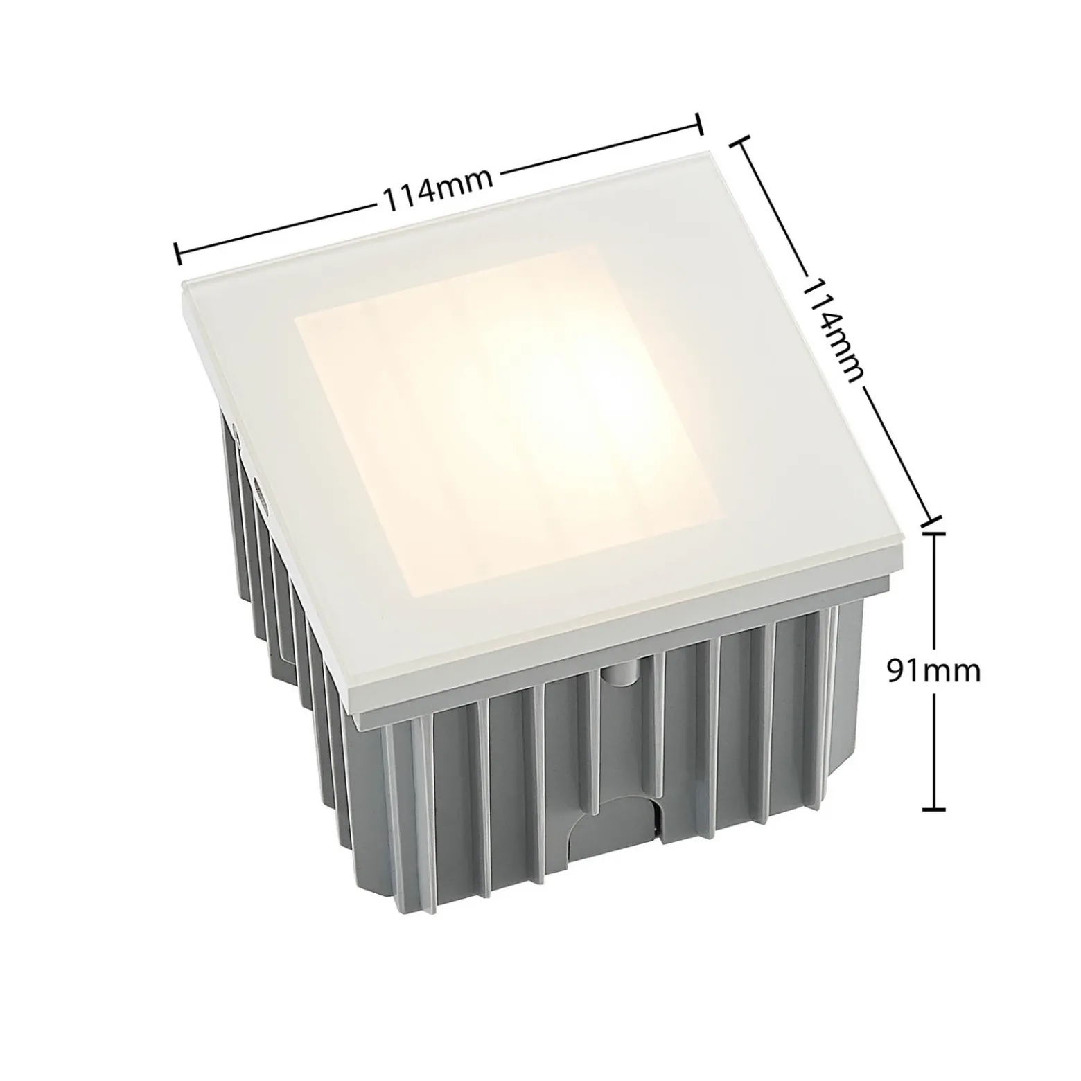 Arcchio Aplique LED empotrable Zamo, lamas, blanco, metal, IP65