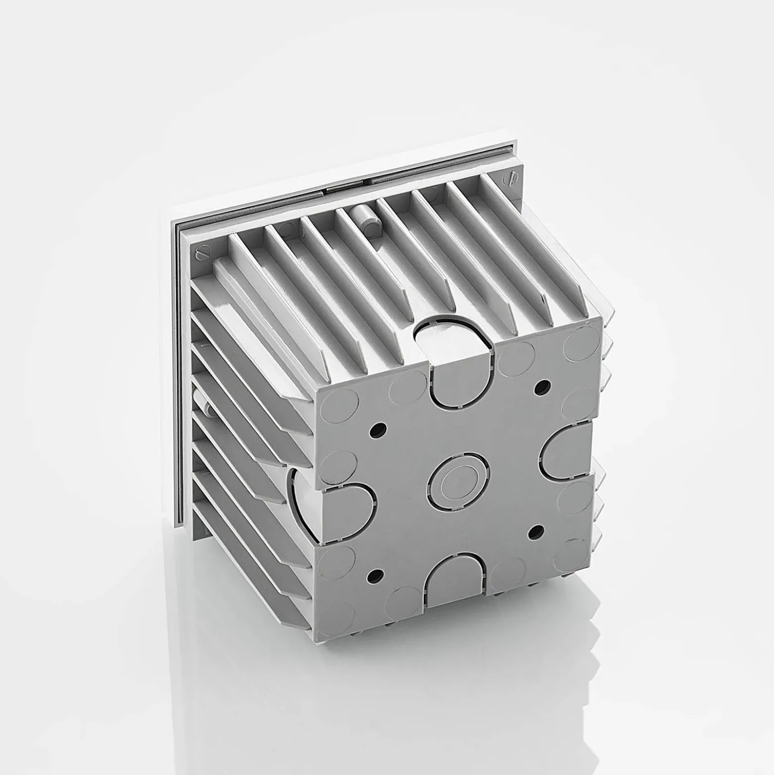 Arcchio Aplique LED empotrable Zamo, lamas, blanco, metal, IP65