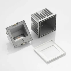 Arcchio Aplique LED empotrable Zamo, lamas, blanco, metal, IP65
