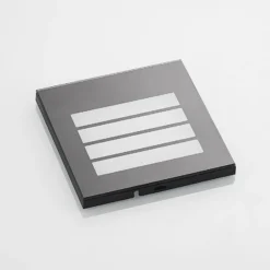Arcchio Aplique LED empotrable Zamo, lamas, negro, IP65