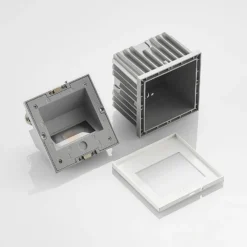 Arcchio Aplique LED empotrable Zamo, blanco, 11 cm, metal, IP65